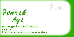 henrik agi business card